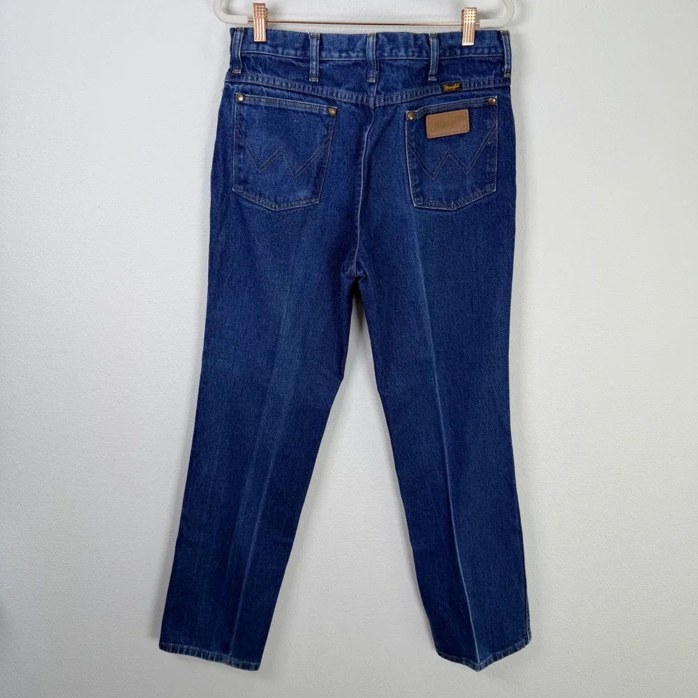 Wrangler 936PWD Cowboy Cut Slim Fit Jeans Men 32x32 Blue Rigid Denim 100% Cotton